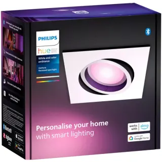 Philips HUE White & Color Ambiance Centura Einbauspot, LED-Leuchte (weiß, eckig)