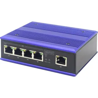 Digitus 4 Port Fast Ethernet Netzwerk Switch, Industrial