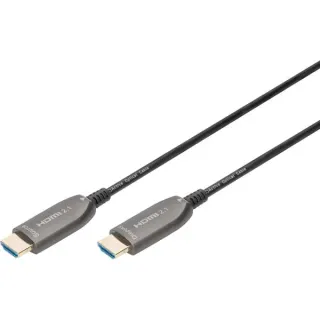 Digitus HDMI AOC Hybrid Glasfaserkabel, UHD 8K (schwarz, 30 Meter)
