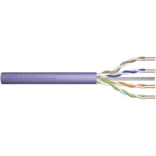 Digitus Professional Cat.6 U/UTP Verlegekabel simplex, Eca (violett, 305 Meter Rolle)