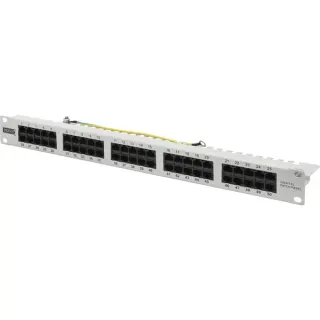 Digitus CAT 3 ISDN Patchpanel, ungeschirmt, 50 Port (grau, 1 HE)