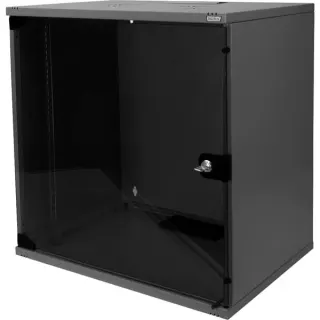 Digitus Wandgehäuse, SOHO, 540x400 mm (BxT), IT-Schrank (schwarz, unmontiert, 12 Höheneinheiten)