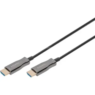 Digitus HDMI AOC Hybrid Glasfaserkabel, UHD 4K (schwarz, 20 Meter)