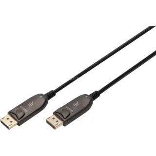 Digitus DisplayPort AOC Hybrid Glasfaserkabel, UHD 8K (schwarz, 20 Meter)