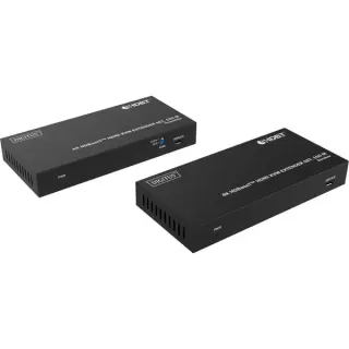 Digitus 4K HDBaseT HDMI KVM Extender Set, HDMI Verlängerung (schwarz, 150 m)