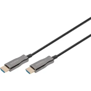 Digitus HDMI AOC Hybrid Glasfaserkabel, UHD 4K (schwarz, 10 Meter)
