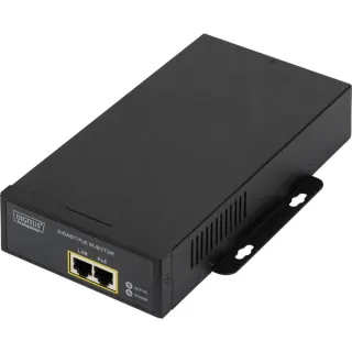 Digitus Gigabit Ethernet PoE++ Injektor 802.3at, 95 W, PoE-Injektor (schwarz)