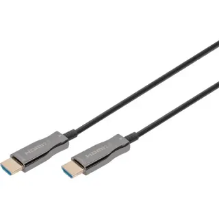 Digitus HDMI AOC Hybrid Glasfaserkabel, UHD 4K (schwarz, 15 Meter)