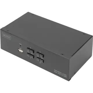 Digitus KVM-Switch HDMI 4x 1 (schwarz, Dual Display)
