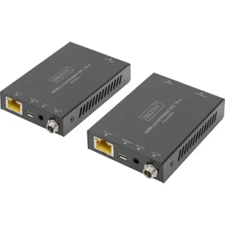 Digitus HDMI Extender Set 4K/60Hz, 70 Meter, HDMI Verlängerung (schwarz, Sendeeinheit + Empfängereinheit)