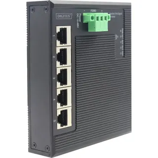 Digitus 5 Port Gigabit Ethernet Netzwerk, Switch (schwarz)