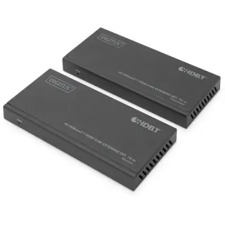 Digitus 4K HDBaseT HDMI KVM Extender Set, HDMI Verlängerung (schwarz, 70 m)