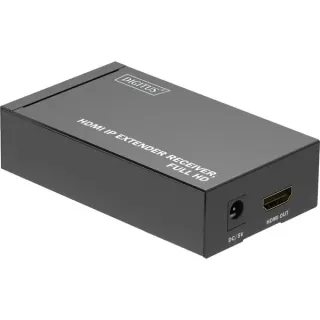 Digitus HDMI IP Extender Receiver DS-55518, Full HD, HDMI Verlängerung (schwarz, Empfängereinheit für DS-55517)
