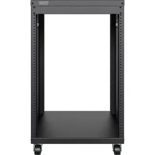 Digitus Universal 19-Zoll Equipment Rack mit Rollen, Rack, Server-Gehäuse (schwarz, 16 Höheneinheiten)