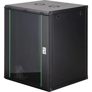 Digitus Wandgehäuse Dynamic Basic Serie - 600x600 mm (BxT), IT-Schrank (schwarz, 16 Höheneinheiten)