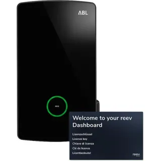 ABL E-Mobility Wallbox eM4 Single, Extender reev ready, 22kW (schwarz, 3-phasig, WLAN, Bluetooth, LTE, MID-Energiezähler)