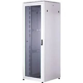 Digitus Netzwerkschrank Unique Serie - 800x800 mm (BxT), IT-Schrank (hellgrau, 47 Höheneinheiten)