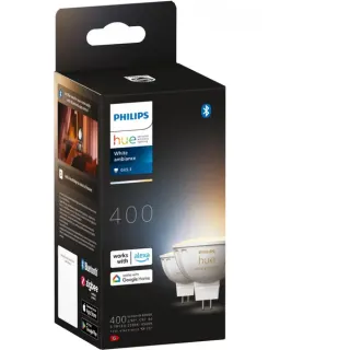 Philips HUE White Ambiance MR16 Smarter Spot Doppelpack 400 lm, LED-Lampe