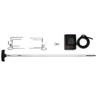Napoleon Rotisserie Heavy Duty, für Holzkohle Kugelgrill PRO-3, Grillspieß (edelstahl/schwarz, für Kugelgrills Ø 47cm und 57cm)