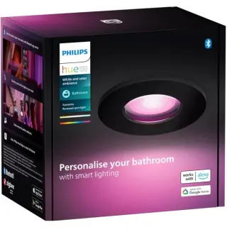 Philips HUE White & Color Ambiance Xamento Einbauspot, LED-Leuchte (schwarz, rund)
