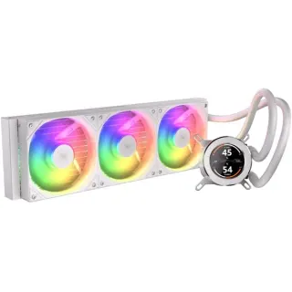 Krux HydroGlance 360 LCD White, Wasserkühlung (weiß)