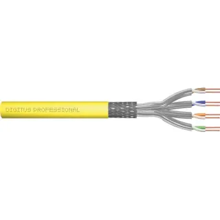 Digitus Professional Cat.7a S/FTP Verlegekabel simplex, Cca (gelb, 500 Meter Trommel)