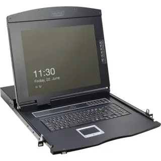 Digitus 17" Modulare Konsole, KVM-Switch (schwarz, 17" TFT (43,2cm) & Touchpad)