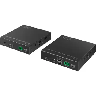 Digitus HDMI Fiber KVM IP Extender Set, KVM-Switch (schwarz, 4K/60Hz)