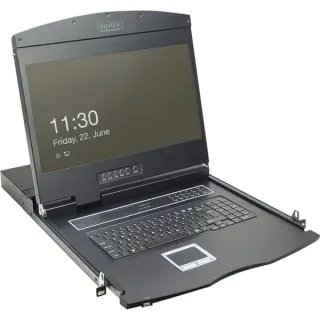 Digitus 19" Modulare Konsole, KVM-Switch (schwarz, 19" TFT (48,3cm) & Touchpad)