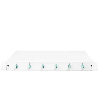Digitus LWL Spleißbox, 1HE, bestückt, 6x LC DX, OM3