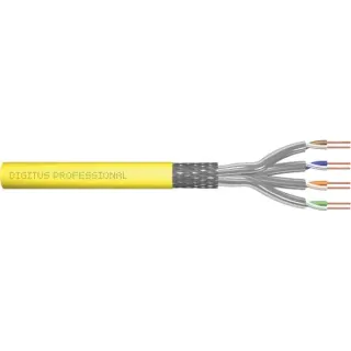 Digitus Professional Cat.7a S/FTP Verlegekabel simplex, B2ca (gelb, 500 Meter Trommel)