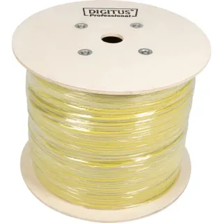 Digitus Professional Cat.7a S/FTP Verlegekabel simplex, Cca (gelb, 1.000 Meter Trommel)