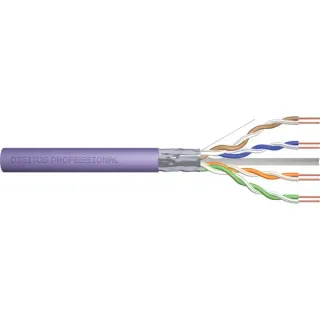 Digitus Professional Cat.6 F/UTP Verlegekabel simplex, Eca (violett, 100 Meter Rolle)