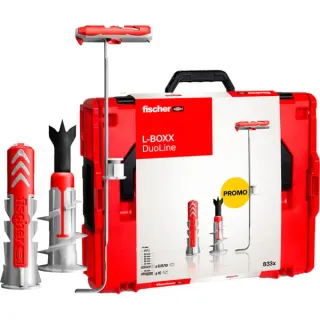 fischer Aktion L-BOXX 102 DuoLine, Dübel (hellgrau/rot, 833-teilig)