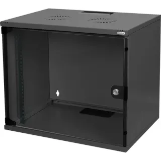 Digitus Wandgehäuse, SOHO, 540x400 mm (BxT), IT-Schrank (schwarz, unmontiert, 7 Höheneinheiten)