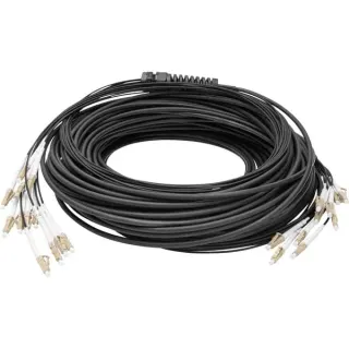 Digitus Glasfaser Universal Breakout Kabel, Duplex, LC/UPC Stecker, Multimode OM4 (schwarz, 30 Meter, vorkonfektioniert)
