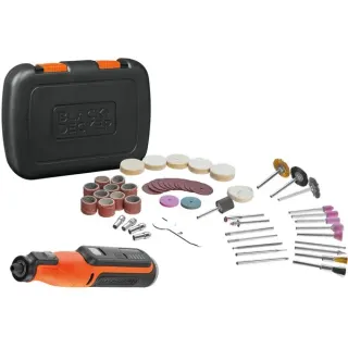BLACK+DECKER Multifunktions-Werkzeug BCRT8IK-XJ, 7,2Volt (orange/schwarz, 52-teiliges Zubehör, im Koffer)