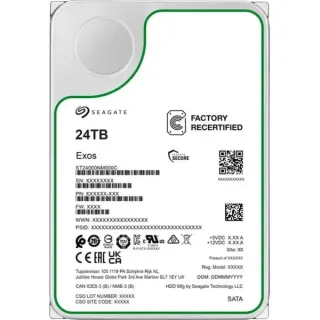 Seagate Exos 24 TB Generalüberholt, Festplatte (SATA 6 Gb/s, 3,5")