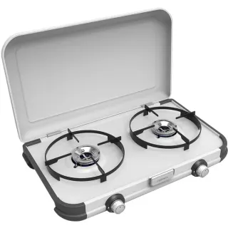 Campingaz Camping Kitchen 2 DE, Gaskocher (grau, für wiederbefüllbare Gasflaschen)