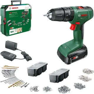 Bosch Heimwerken & Garten Akku-Schlagbohrschrauber EasyImpact 18V-40 + SystemBox (grün/schwarz, Li-Ionen Akku 1,5Ah, POWER FOR ALL ALLIANCE)