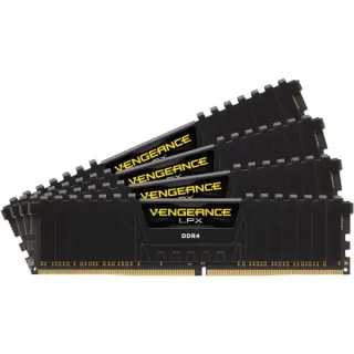 Corsair DIMM 64 GB DDR4-3200 (4x 16 GB) Quad-Kit, Arbeitsspeicher (schwarz, CMK64GX4M4E3200C16, Vengeance LPX, INTEL XMP)