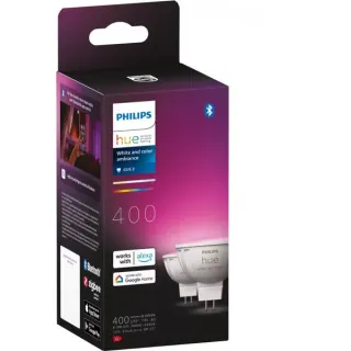 Philips HUE White & Color Ambiance MR16 Smarter Spot 400 lm Doppelpack, LED-Lampe
