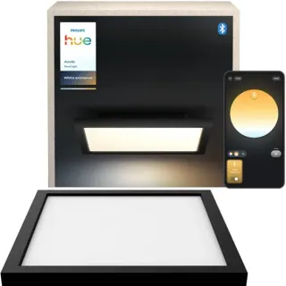 Philips HUE White Ambiance Aurelle quadratische Panelleuchte, LED-Leuchte (schwarz)