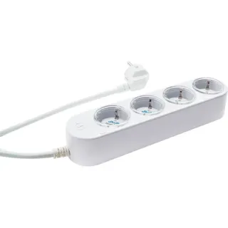 Shelly Steckdosenleiste Power Strip 4 Gen4 (weiß, 1,5 Meter Kabel, mit Energiemessung)