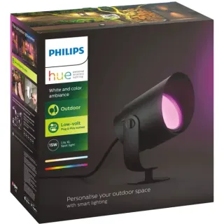 Philips HUE White & Color Ambance Lily XL Outdoor Spot Erweiterung, LED-Leuchte (schwarz)