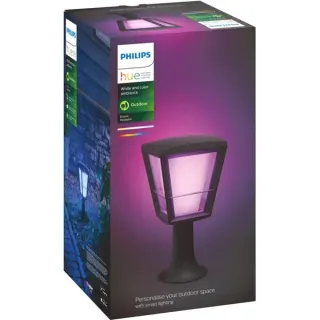 Philips HUE White & Color Ambiance Econic Outdoor Sockelleuchte, LED-Leuchte (schwarz)