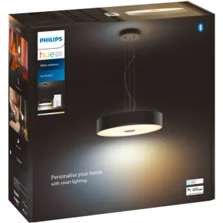 Philips HUE White Ambiance Fair Pendelleuchte, LED-Leuchte (schwarz, inkl. Dimmschalter)