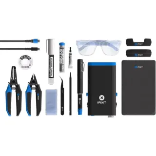 iFixit Fixhub Power Series Löt-Werkzeugset, Lötkolben (schwarz/blau, 100 Watt, USB-C, Powerstation)