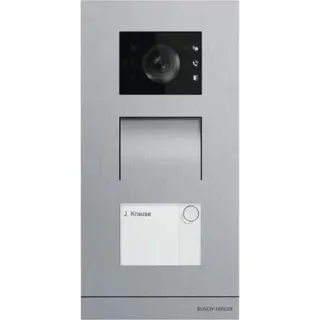 Busch-Jaeger Außenstation 1-fach mit Videokamera und automatischer Tag-Nacht-Umschaltung, Türsprechanlage (edelstahl (gebürstet), Retail)