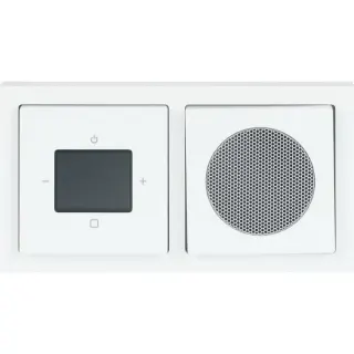 Busch-Jaeger Radio BTconnect Digital Audio Broadcasting Plus Komplett-Set Bluetooth 8270 UJ-84-101, Radiowecker (weiß (glänzend), Retail)
